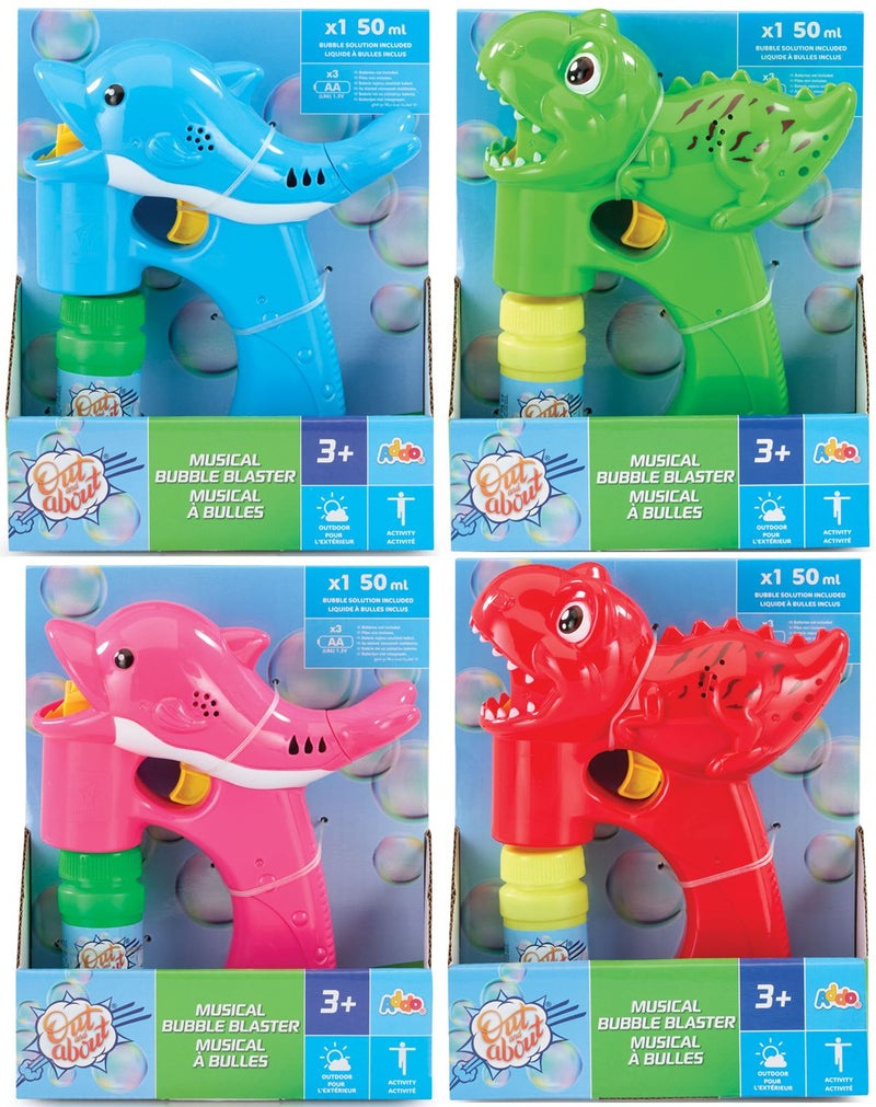 Addo Out and About Musical Bubble Blaster - Motorized Light-Up Bubble Blower with Sound - Sold per piece