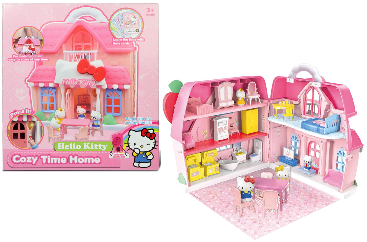 Hello Kitty Cozy Time Home Playset Imaginative Role Play Toy for Toddlers & Kids