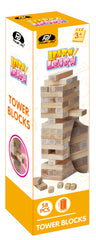 Power Joy Wooden Tower Blocks 54-Piece Stacking Game
