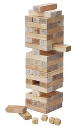 Power Joy Wooden Tower Blocks 54-Piece Stacking Game
