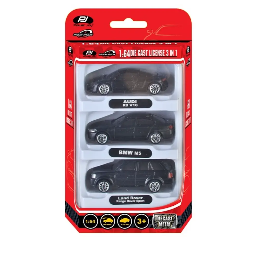 Power Joy Vroom Vroom Diecast Unif. Licensed 1/64 3-pieces