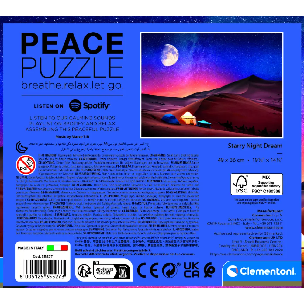 Clementoni Puzzle HQC Peace- Starry Night 500pcs