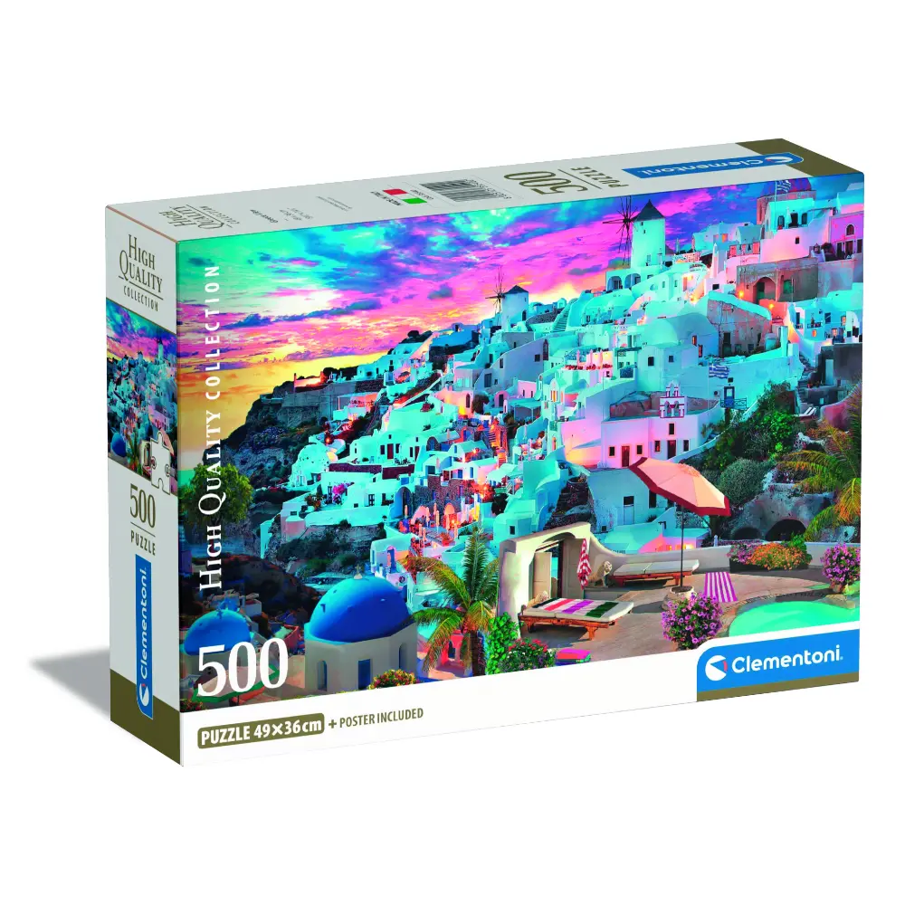 Clementoni Puzzle HQC Greece View+Poster 500pcs