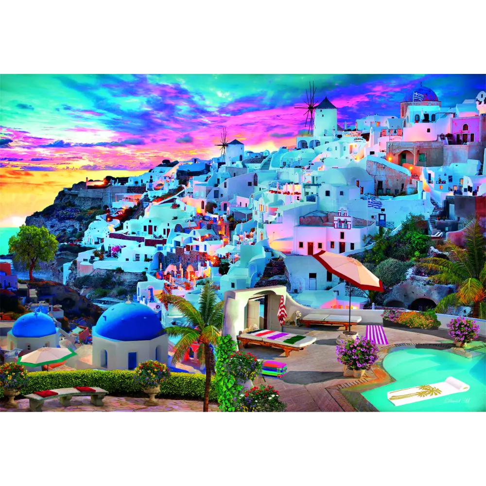 Clementoni Puzzle HQC Greece View+Poster 500pcs