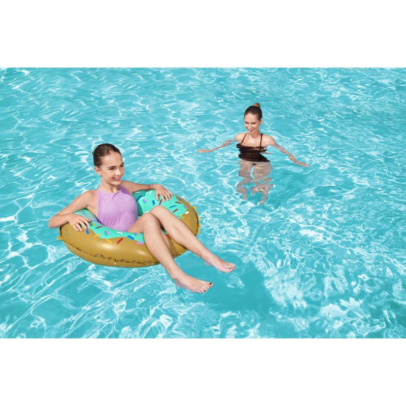 Bestway 91 cm Sweet Donut Swim Ring Inflatable Pool Float