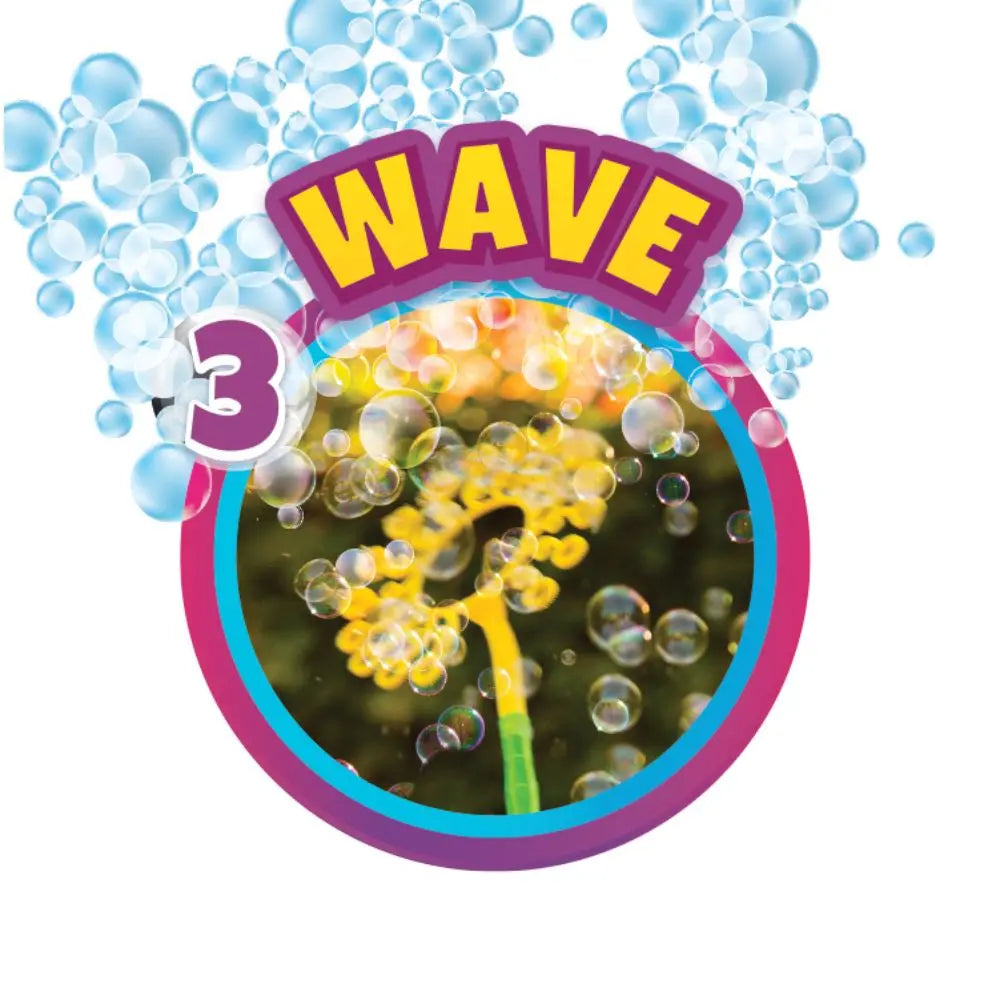 Gazillion Mega-Zillion Bubble Wand Toy for Kids with 2 Bottles 8oz Solution