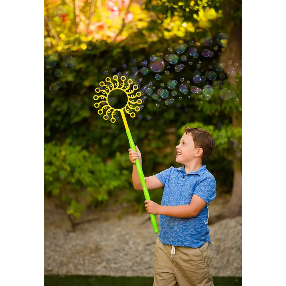 Gazillion Mega-Zillion Bubble Wand Toy for Kids with 2 Bottles 8oz Solution
