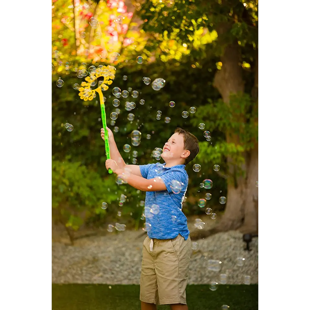 Gazillion Mega-Zillion Bubble Wand Toy for Kids with 2 Bottles 8oz Solution
