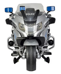 Factual BMW Kids Police Motorcycle - Silver 12v Battery Operated