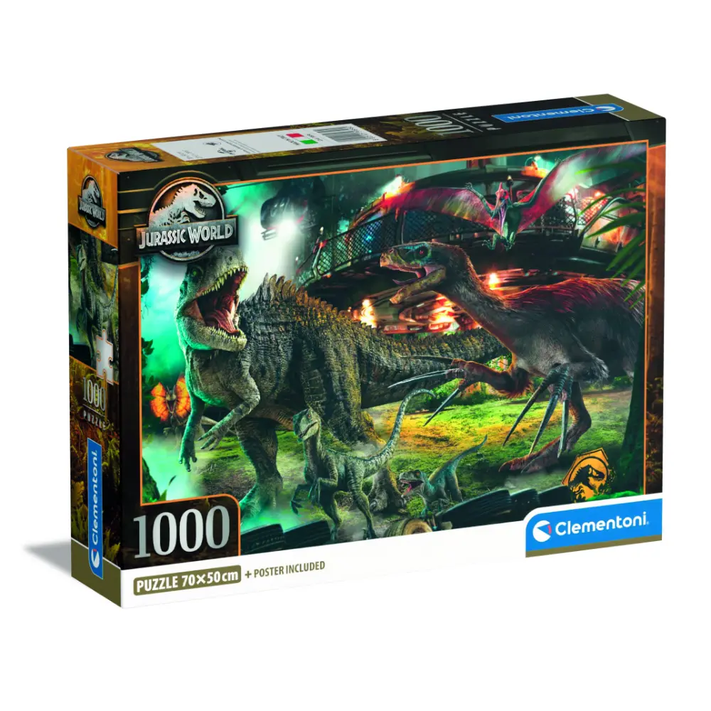Clementoni Puzzle HQC Jurassic+Poster 1000pcs