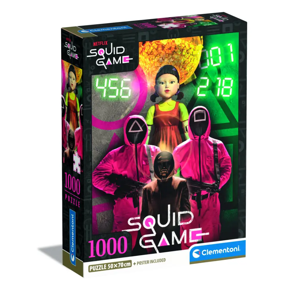 Clementoni Puzzle HQC Squid Game+Poster 1000pcs