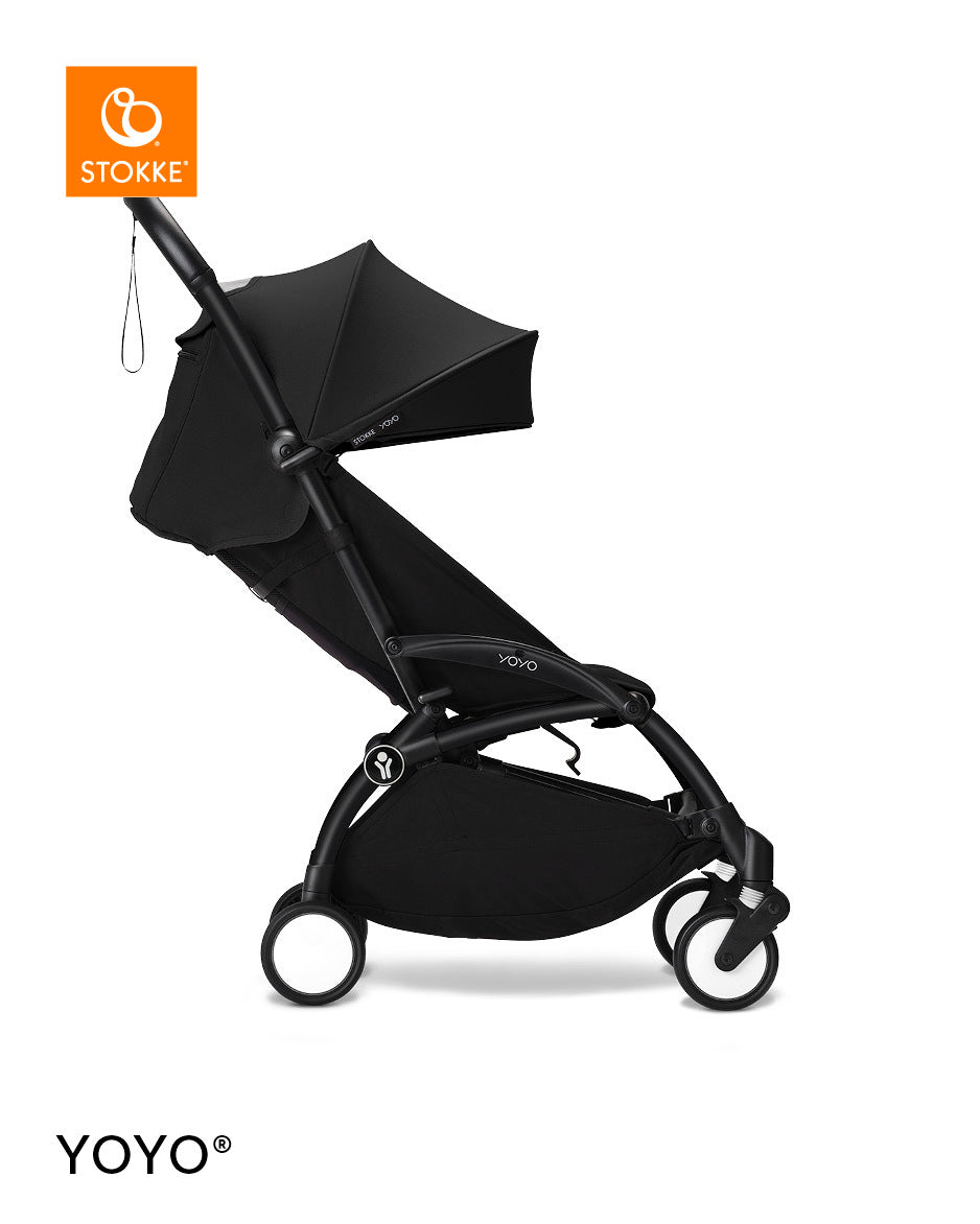 Stokke YOYO3 Black Frame & 6+ Black Bundle
