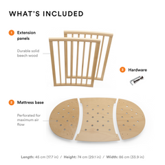Stokke Sleepi Bed Extension Natural Kit for Baby Crib