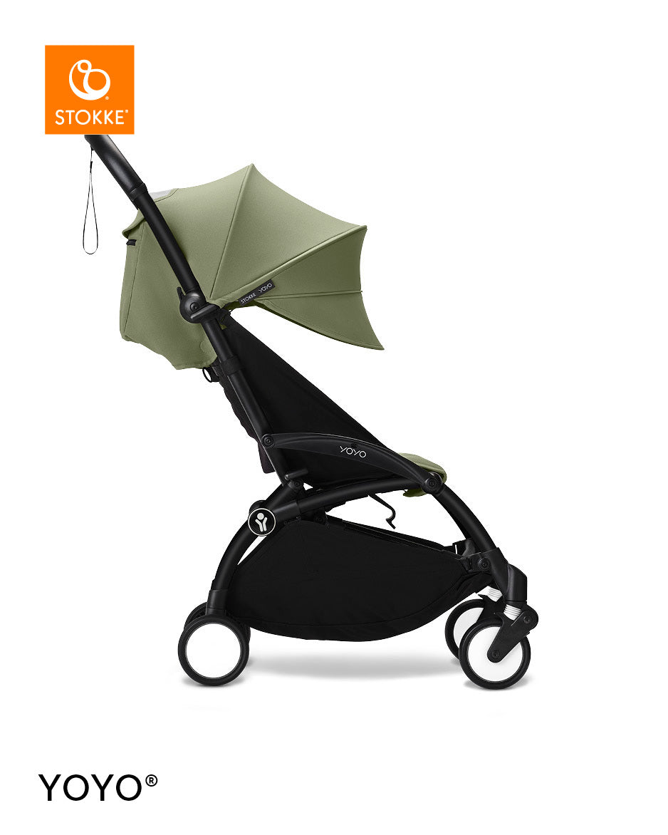 Stokke YOYO3 Black Frame & 6+ Olive Bundle