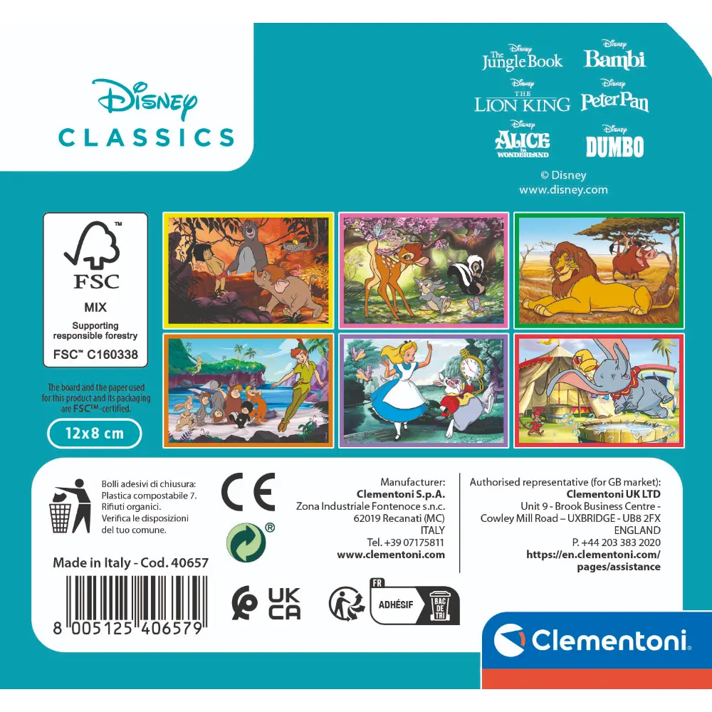 Clementoni Puzzle Cubes Disney Classics 6pcs