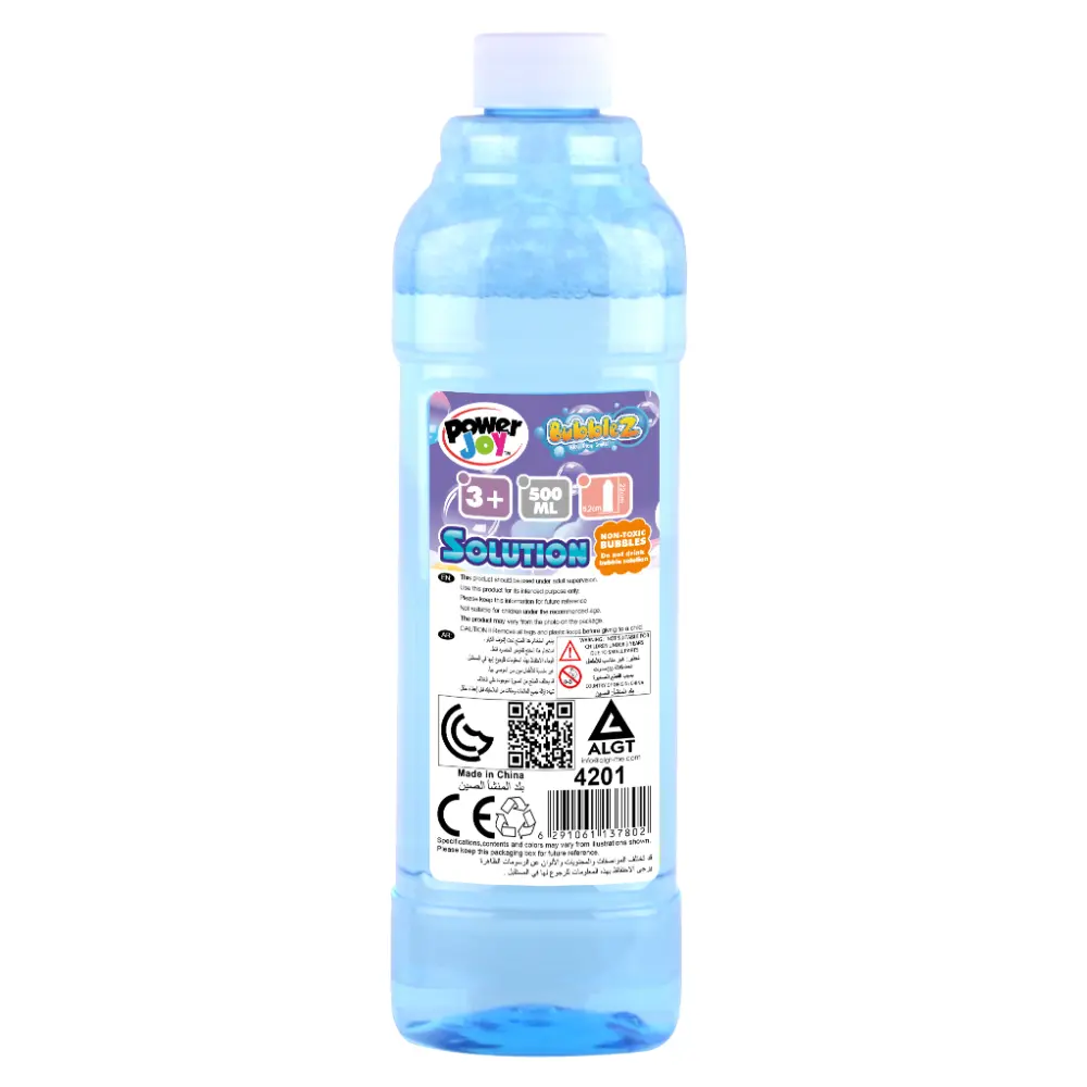 Power Joy Bubble Solution Refill Bottle - 500ml
