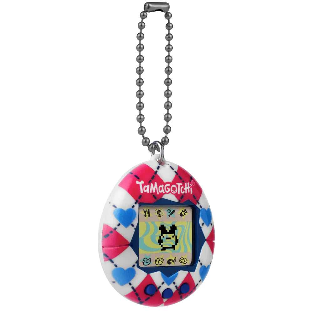 Tamagotchi Original Argyle Heart Digital Toy Classic Gen 2 Game Battery Operated