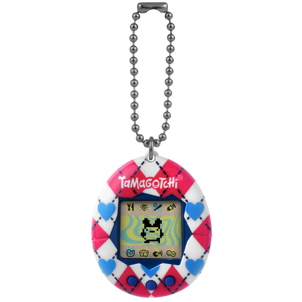 Tamagotchi Original Argyle Heart Digital Toy Classic Gen 2 Game Battery Operated