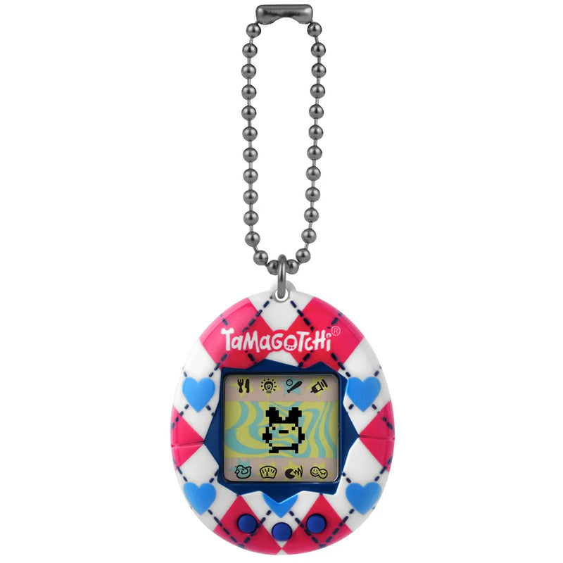 Tamagotchi Original Argyle Heart Digital Toy Classic Gen 2 Game Battery Operated