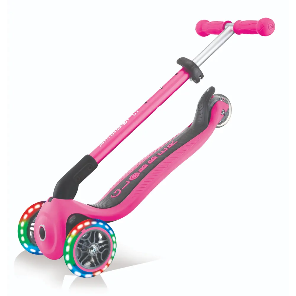 Globber Primo Foldable Lights Deep Pink