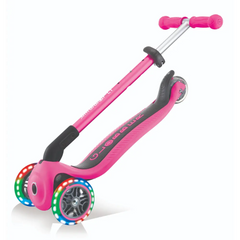 Globber Primo Foldable Lights Deep Pink
