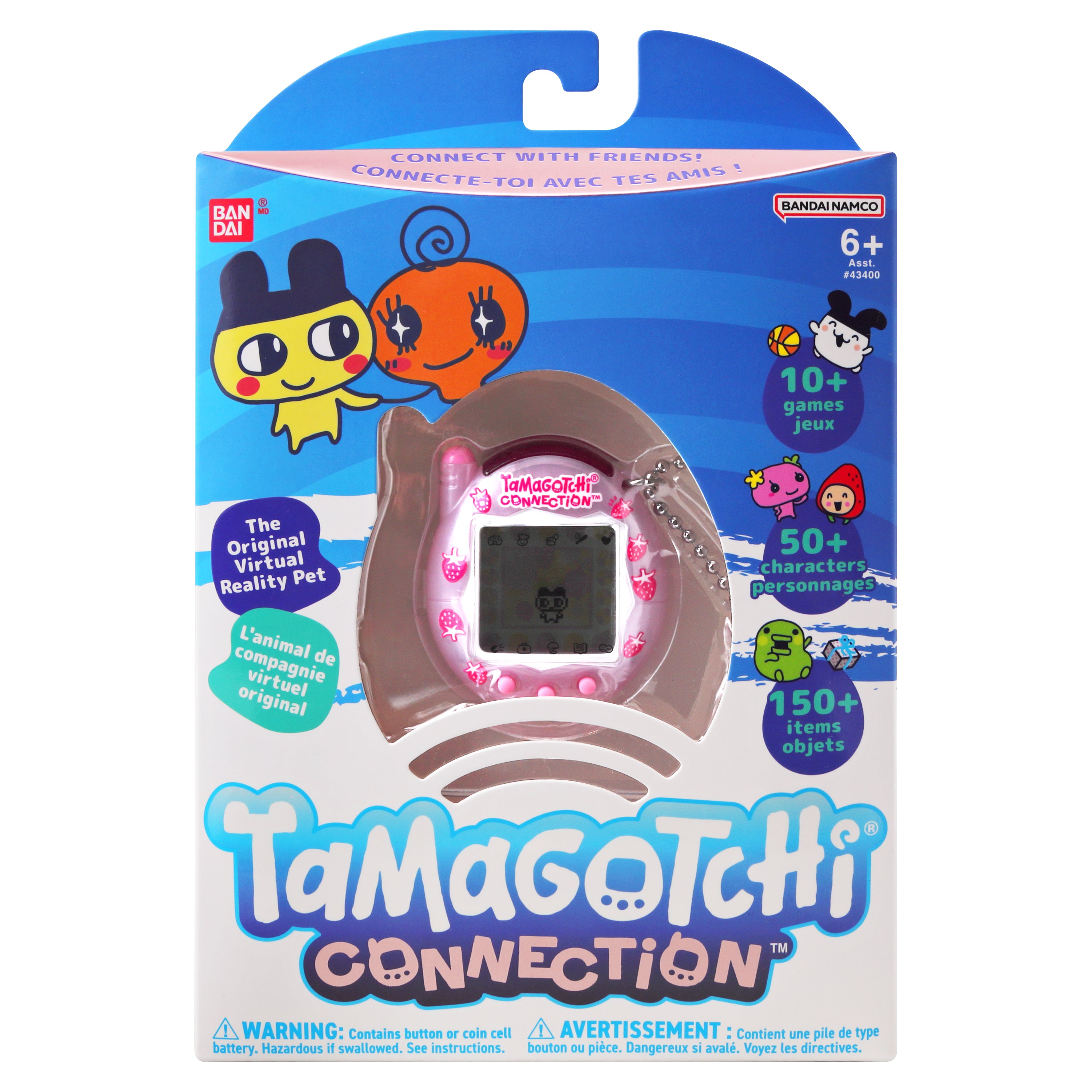 Tamagotchi Connection Strawberry Pearl Milk Battery Operated