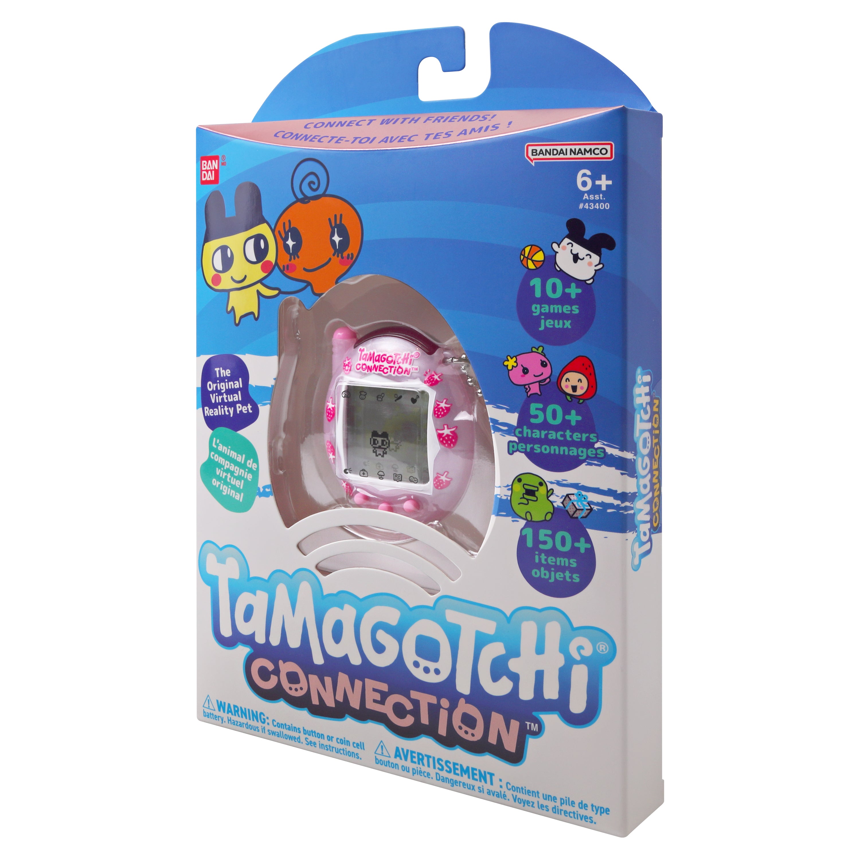 Tamagotchi Connection Strawberry Pearl Milk Battery Operated