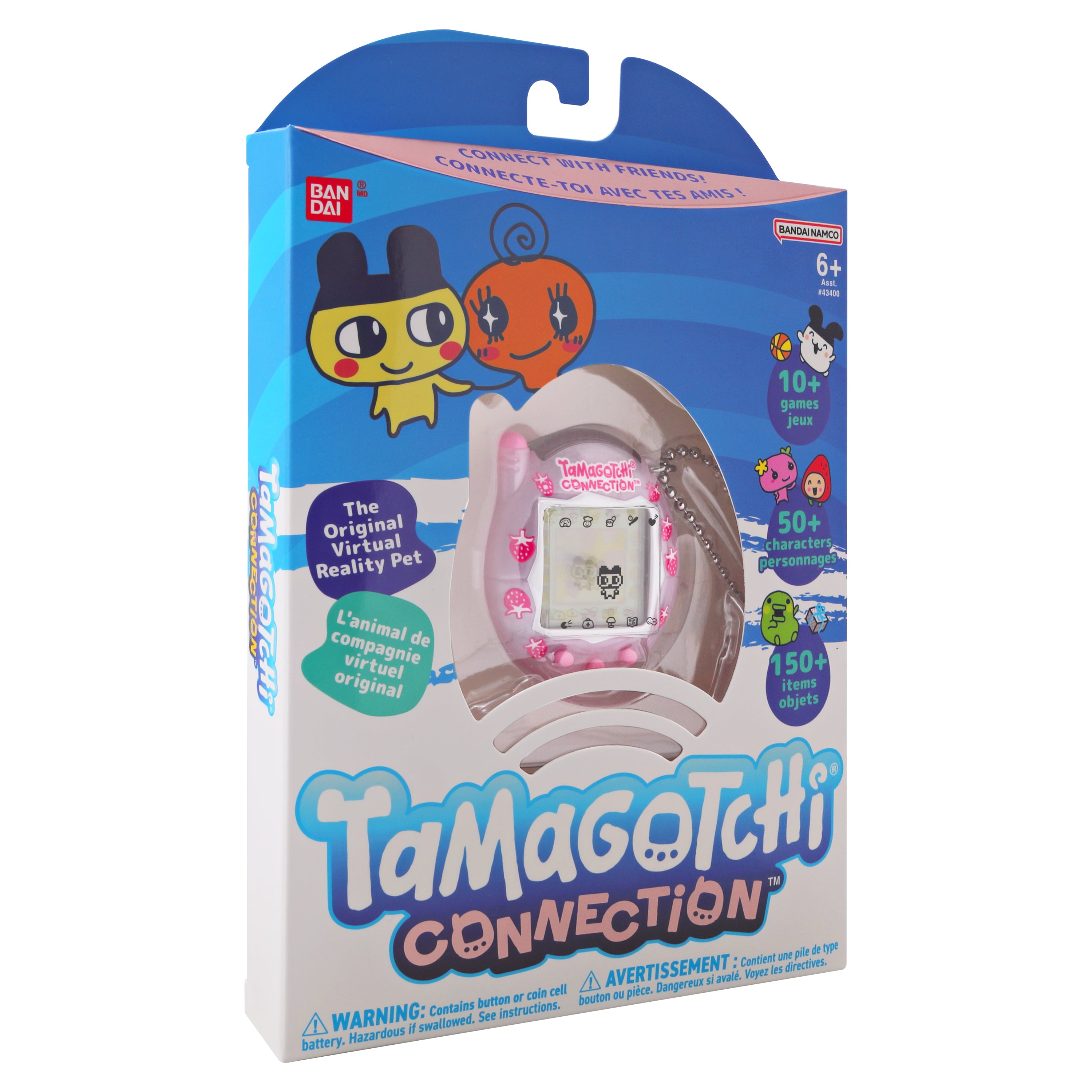 Tamagotchi Connection Strawberry Pearl Milk Battery Operated