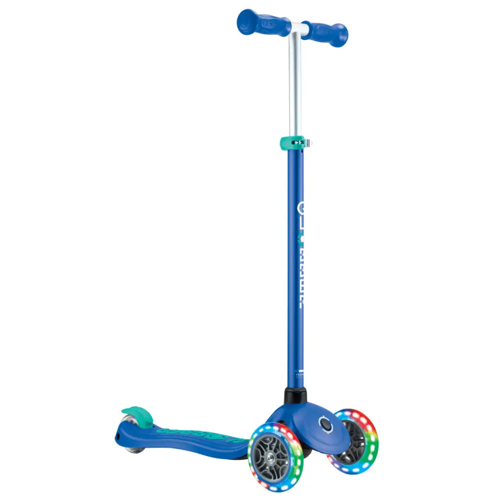 Globber Primo Foldable Lights Blue