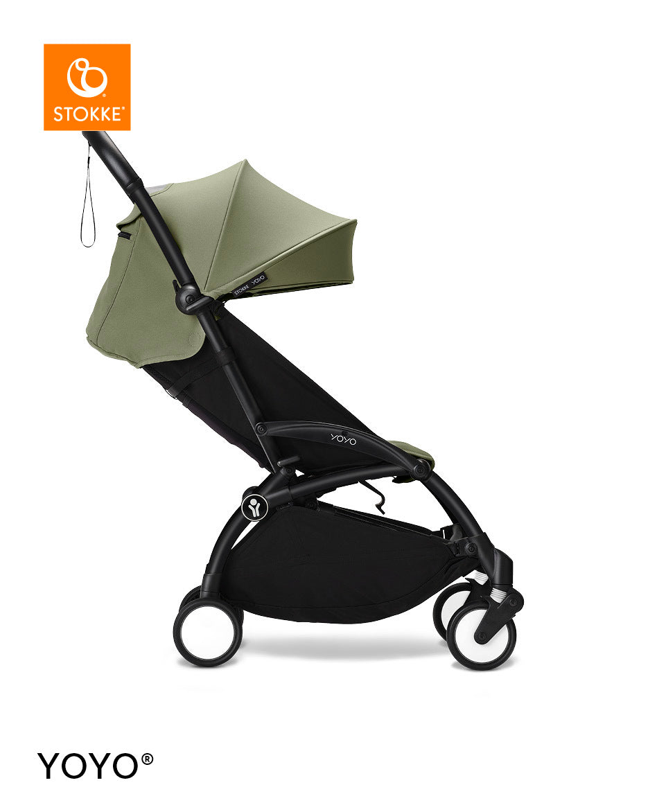Stokke YOYO3 Black Frame & 6+ Olive Bundle
