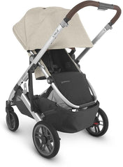 UPPAbaby Cruz V2 Stroller Declan Oat Mélange Silver Frame Chestnut Leather
