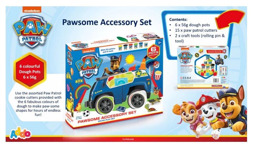 Paw Patrol Dough Playset with 6 Dough Pots, 15 Cutters & 2 Craft Tools V2