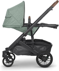 UPPAbaby Cruz V2 Stroller Gwen Green Mélange Carbon Frame Saddle Leather