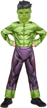 Marvel Avengers Hulk Classic Costume for Kids Superhero Fancy Dress Outfit, 7-8 Years