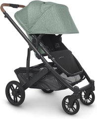 UPPAbaby Cruz V2 Stroller Gwen Green Mélange Carbon Frame Saddle Leather