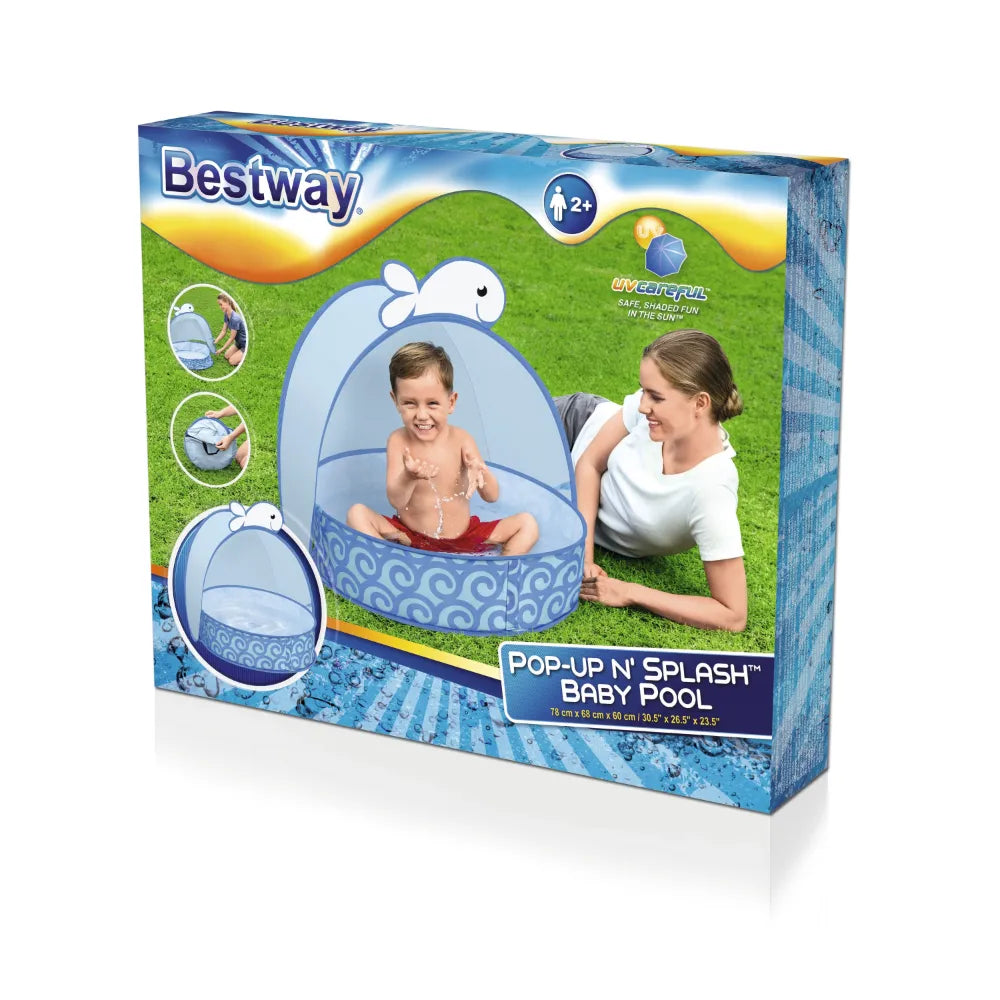 Bestway Pop-Up n' Splash Shaded Baby Pool 78 cm x 68 cm x 60 cm