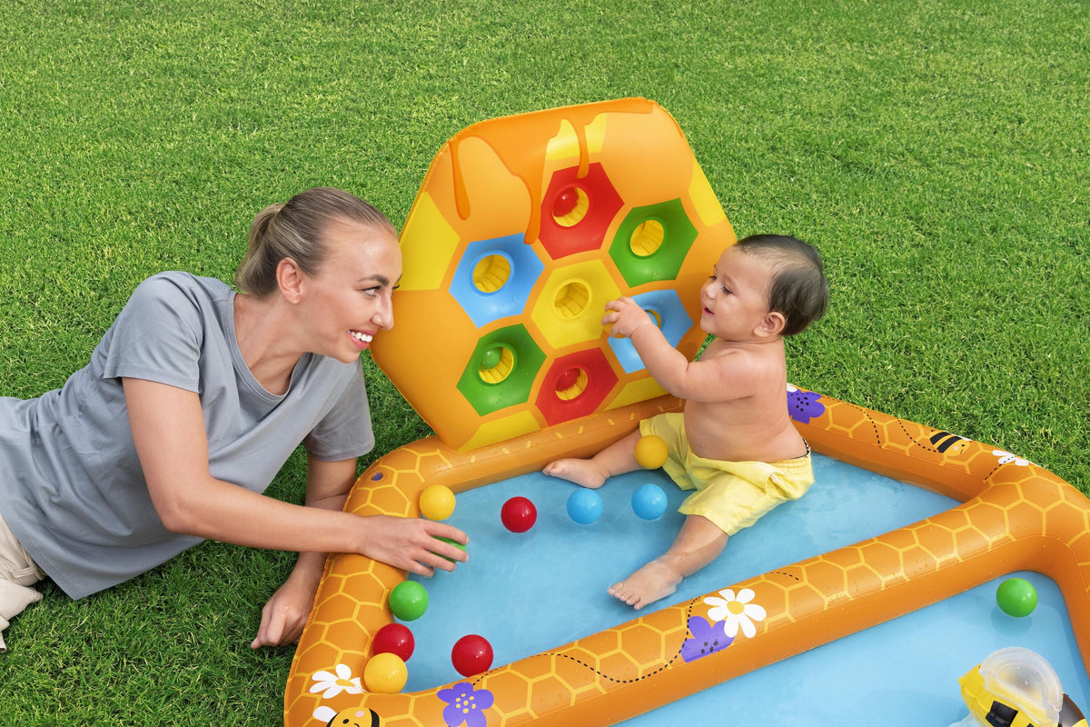 Bestway Lil Beehive Pool & Ball Pit 127x119 cm 2-in-1 Toddler Water & Ball Play
