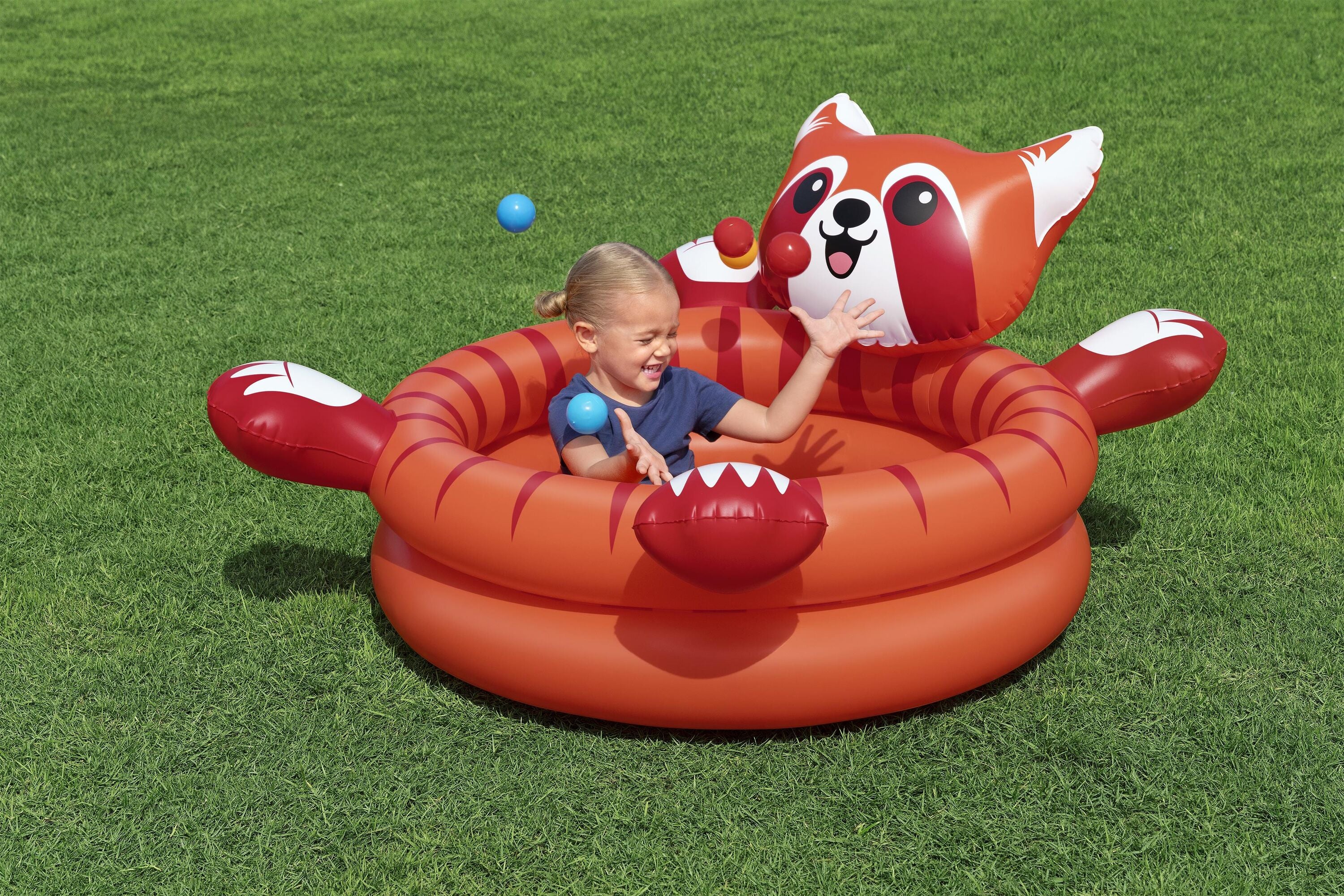 Subway Inflatable Bestway Playful Red Panda Ball Pit Inflatable Kids Toy with 50 Play Ba
