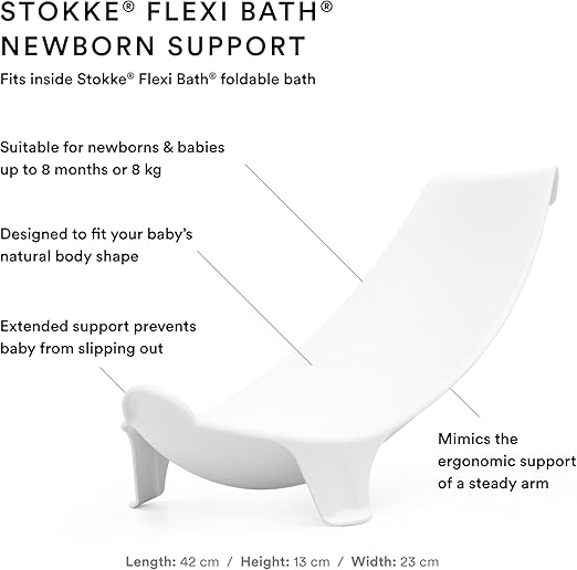 Stokke Flexi Bath White + Newborn Support & Flexi Bath Bundle