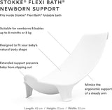 Stokke Flexi Bath White + Newborn Support & Flexi Bath Bundle