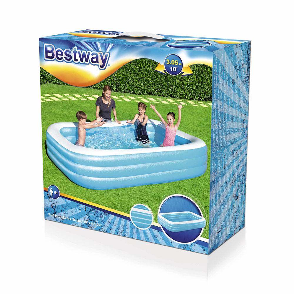 Bestway Pool Rectangular Blue 305X183X56