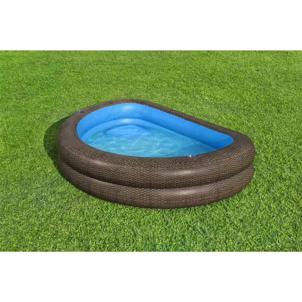 Bestway TruPrint Wicker 2.31 Inflatable Family Pool