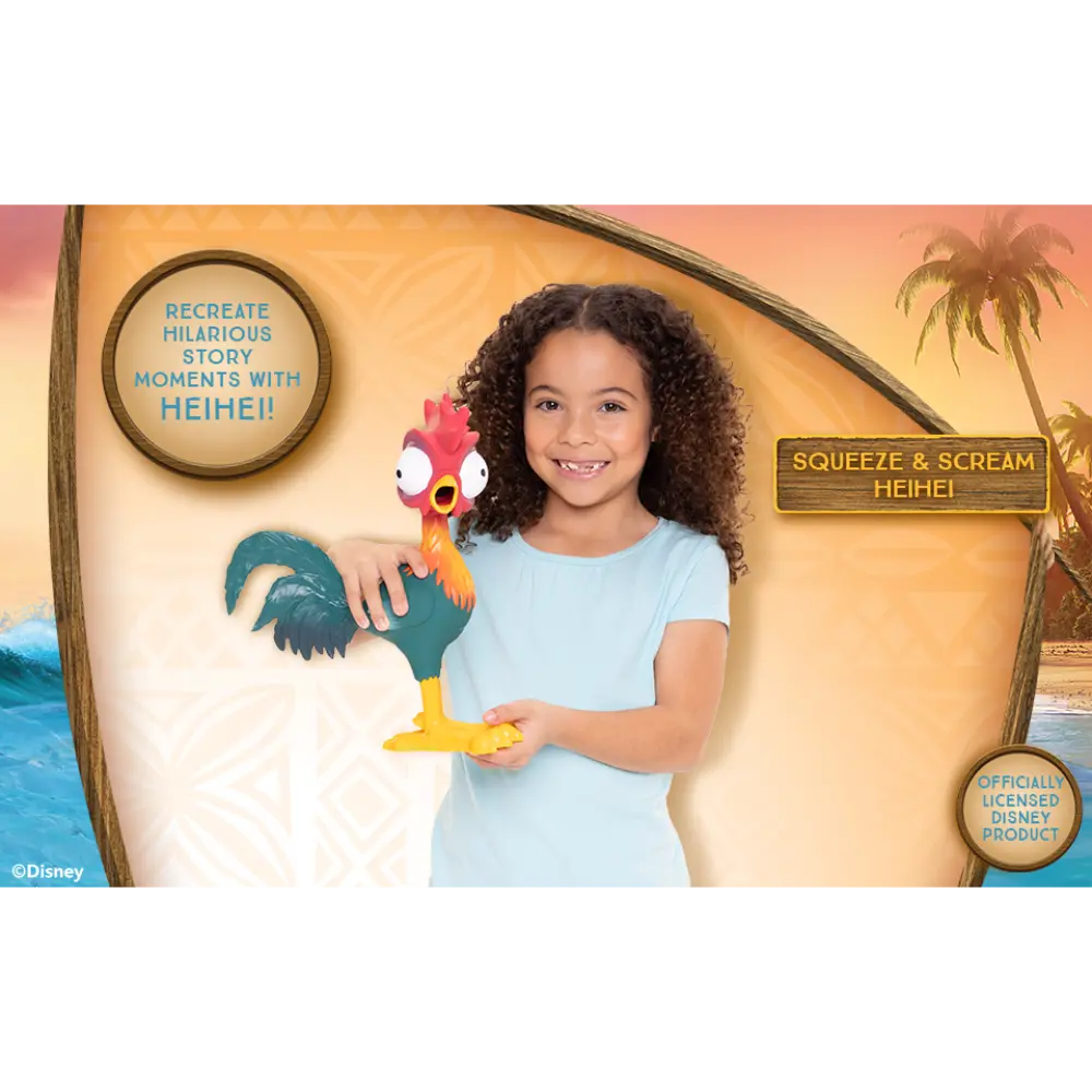 Moana 2 Squeeze Scream Hei Hei 12"