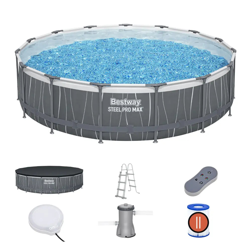Bestway Steel Pro MAX LED Above Ground Pool Set - 457x107cm