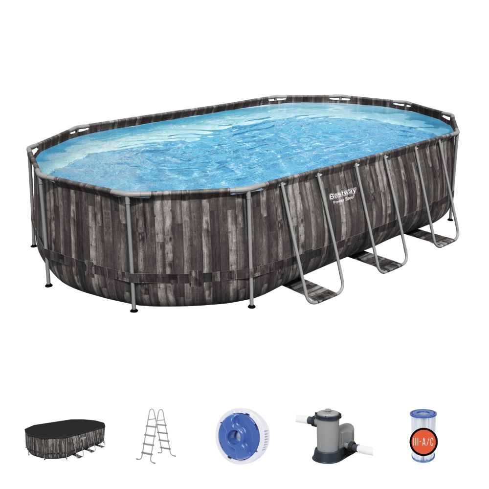 Bestway Poolset Powersteel Oval 610X366X122