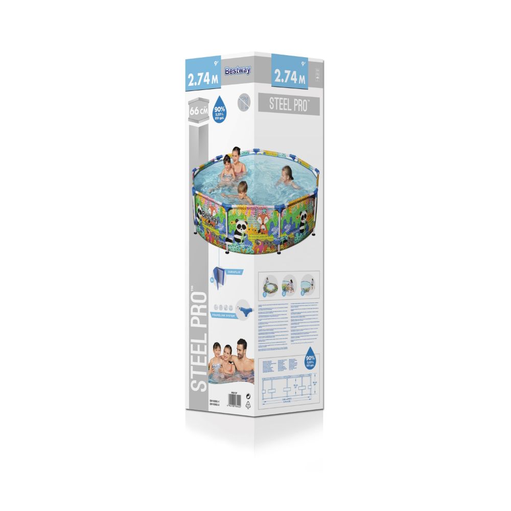 Bestway Steel Pro Above Ground Pool Round 2.74 m x 66 cm