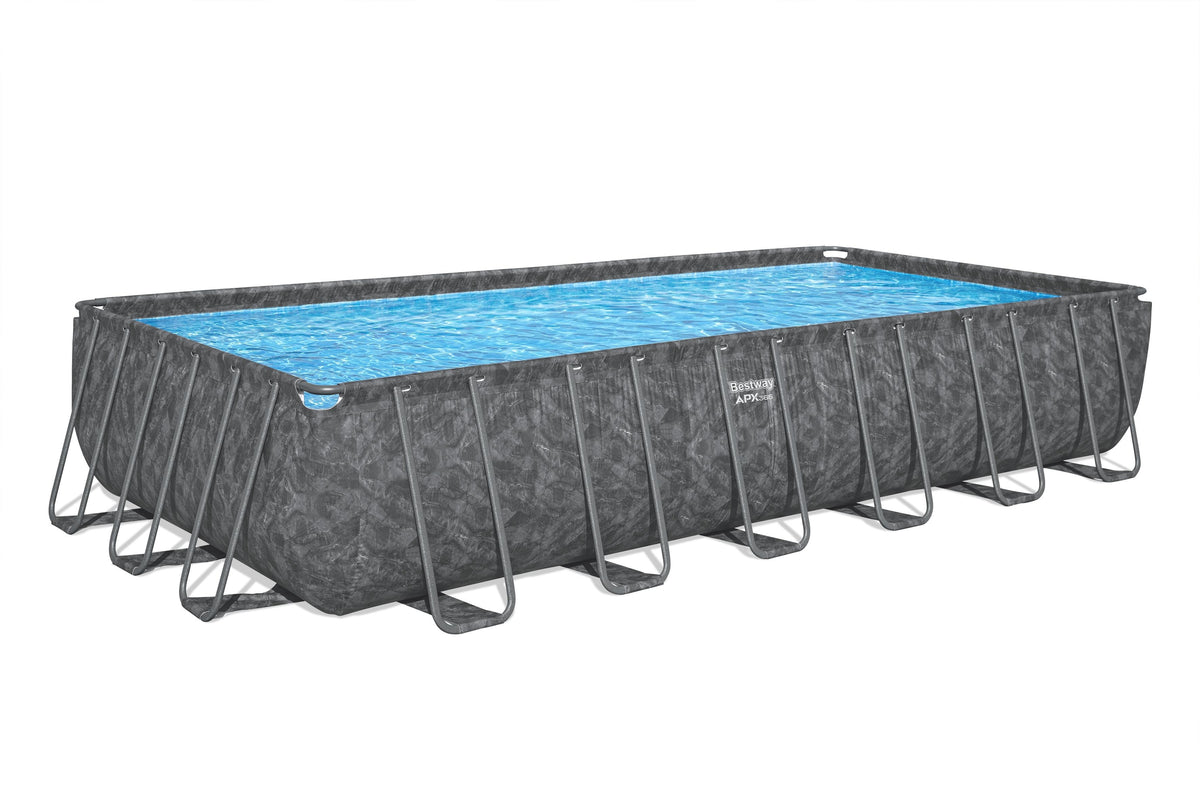 Bestway Power Steel Rectangular Above Ground Pool Set - 732x366x132cm