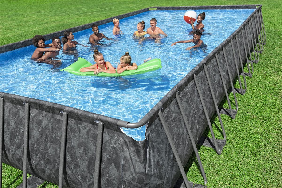 Bestway Power Steel APX 365 Rectangular Above Ground Pool Set - 956x488x132cm