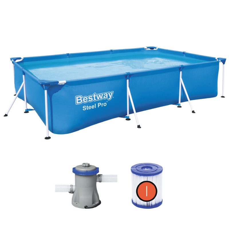 Bestway Steel Pro Pool Set 3.00m x 2.01m x 66cm (9'10" x 6'7" x 26")