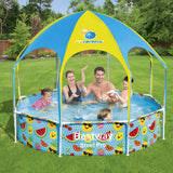 Bestway Steel Pro UV Careful Splash-in-Shade Round Above Ground Play Pool Assorted Design - 244x51cm